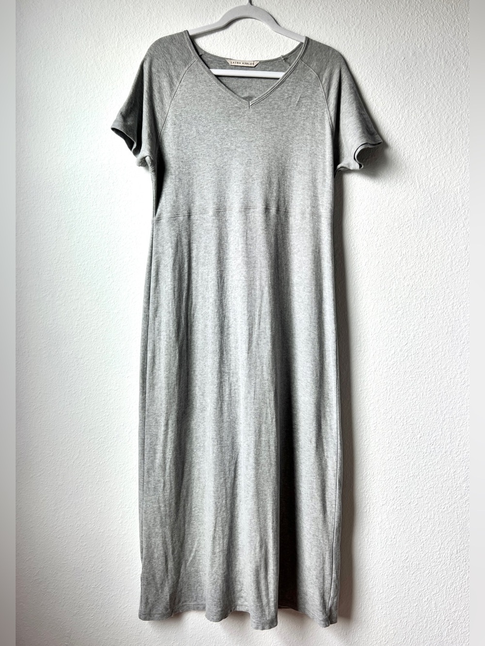Laura Ashley Light Gray T-Shirt Midi Dress